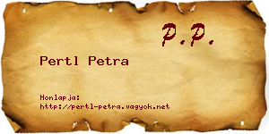 Pertl Petra névjegykártya